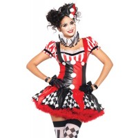 Harlequin Clown Cutie Adult Womens Costume