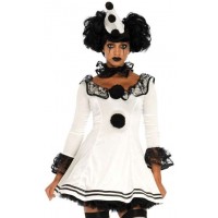 Pierrot Clown Womens Halloween Costume