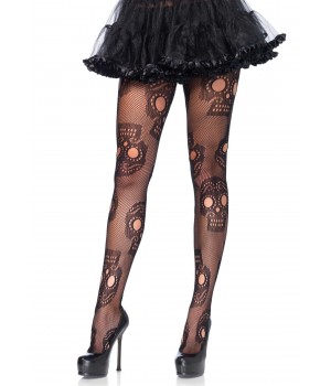 Sugar Skull Gothic Pantyhose - Pack of 3