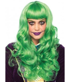 Misfit Mayhem Long Green Wavy Wig