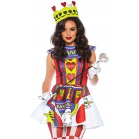 Card Queen 3 Piece Womens Halloween Costume