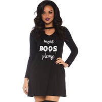 More Boos Long Sleeve Halloween Party Dress