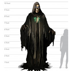 Towering Animated Reaper Halloween Decoration - 10 Feet