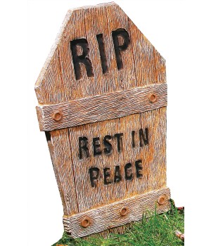 Rough Wood Tombstone Halloween Decoration