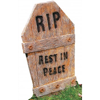 Rough Wood Tombstone Halloween Decoration