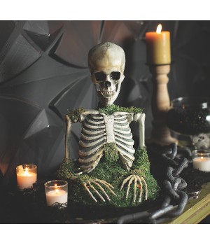 Animated Mossy Skeleton Tabletop Decoration