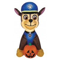 Chase from PAW Patrol with Pumpkin Inflatable