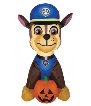 Chase from PAW Patrol with Pumpkin Inflatable