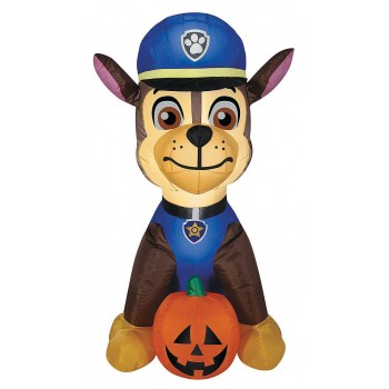 Chase from PAW Patrol with Pumpkin Inflatable