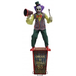 Carnival Barker Clown Animated Halloween Decoration