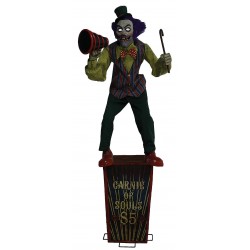 Carnival Barker Clown Animated Halloween Decoration