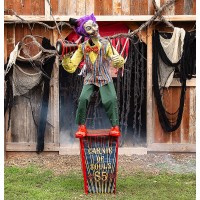 Carnival Barker Clown Animated Halloween Decoration