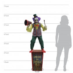 Carnival Barker Clown Animated Halloween Decoration