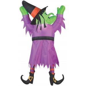 Hanging Witch Inflatable Halloween Decoration