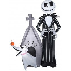 Jack Skellington and Zero Inflatable Yard Decor