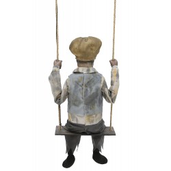 Swinging Skeleton Boy Animated Halloween Decoration