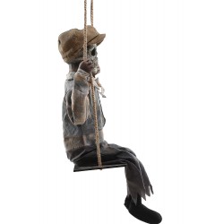 Swinging Skeleton Boy Animated Halloween Decoration