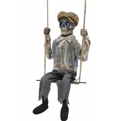 Swinging Skeleton Boy Animated Halloween Decoration