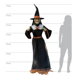 Whimsical Animated Witch Halloween Decoration