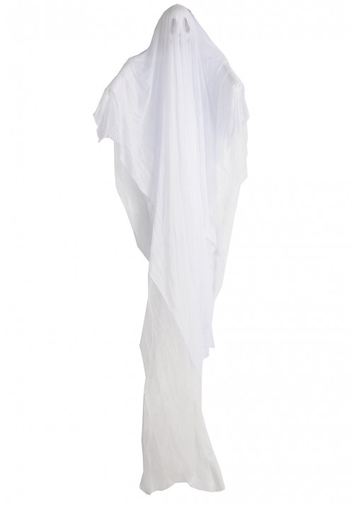 Shrouded Ghoul with White Robe for a Haunting Halloween Scene