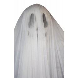 Shrouded Ghoul with White Robe for a Haunting Halloween Scene