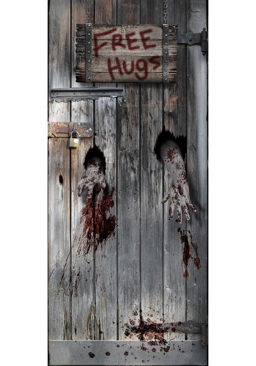 Free Hugs Zombie Door Cover