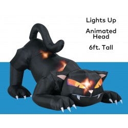 Black Cat Inflatable with Turning Head