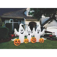 Ghosts and Pumpkins Inflatable Outdoor Halloween Decor