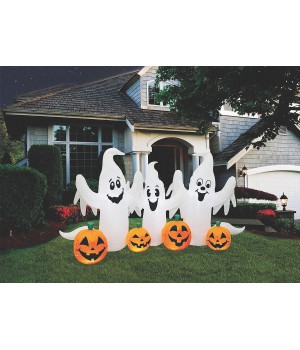 Ghosts and Pumpkins Inflatable Outdoor Halloween Decor