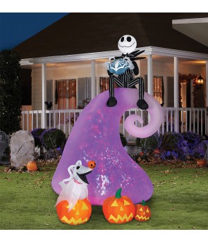 Nightmare Before Christmas Airblown Projection Yard Decor