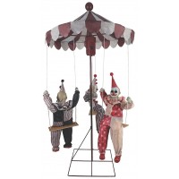 Clown Merry-Go-Round Animated Halloween Decoration