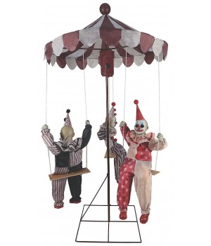 Clown Merry-Go-Round Animated Halloween Decoration