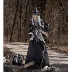 Haggard Witch Animated Lunging Halloween Decoration