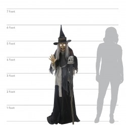 Haggard Witch Animated Lunging Halloween Decoration