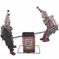 See-Saw Carnival Clowns Animated Halloween Prop