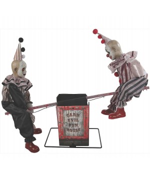 See-Saw Carnival Clowns Animated Halloween Prop