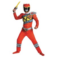 Classic Mighty Morphin Power Rangers Red Dino Boys Costume - Small