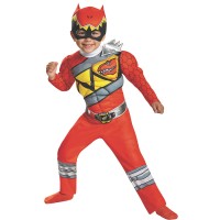 Mighty Morphin Power Rangers Red Dino Boys Muscle Costume - Small