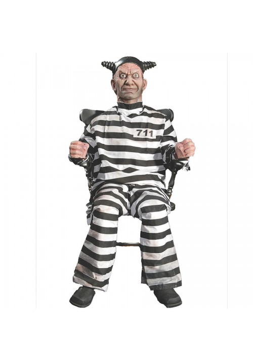 Buzz Animated Electric Chair Inmate Halloween Decoration