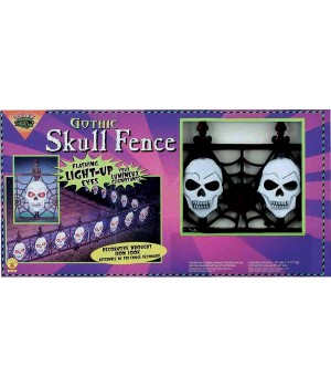 Gothic Skull Light-Up Fence