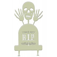 Grave Yard Glow In the Dark Tombstone with Skull