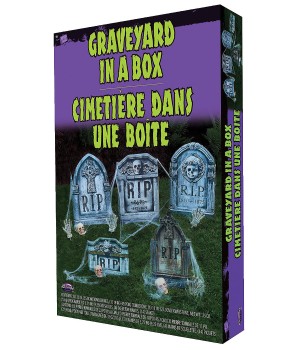 Graveyard in a Box Halloween Decoration Set