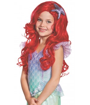 Little Mermaid Deluxe Ariel Childs Wig