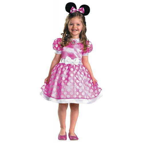 Minnie Mouse Pink Toddler Costume | Adorable Polka-Dot Dress with Ears