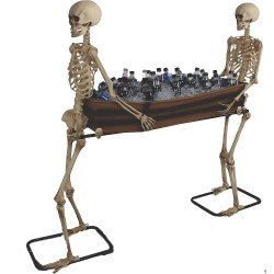 Skeleton Carrying Coffin Spooky Decoration