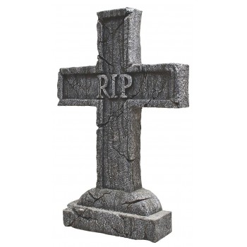 Rest in Peace Cross Tombstone Halloween Decoration