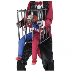 Rotten Ringmaster with Caged Clown Animated Decoration