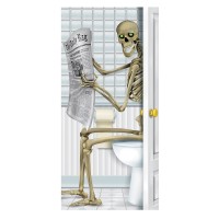 Skeleton Funny Bathroom Door Cover