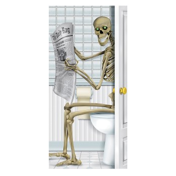 Skeleton Funny Bathroom Door Cover