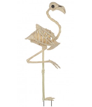 Skeleton Flamingo Outdoor Halloween Decoration